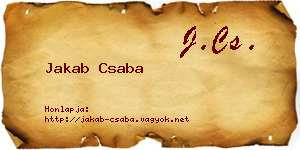 Jakab Csaba névjegykártya