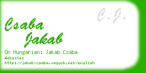 csaba jakab business card